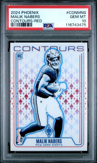 Malik Nabers Panini Phoenix Contours #CONMNS Red