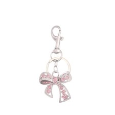 Sparkly Bow Bag Charm Keychain - Rhinestone Bow Key Chain for Women - Cute Pu...