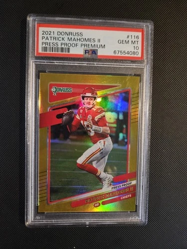 2021 Donruss Patrick Mahomes #116 Press Proof Premium PSA 10 Gem Mint