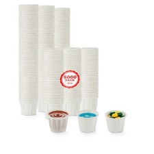 MT Products Paper Portion Cups - 1/2 oz Disposable Condiment Cups - Pack of 5000