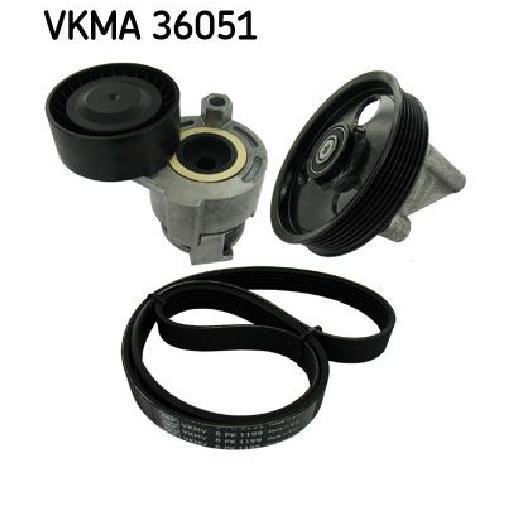 Keilrippenriemensatz FüR Renault Megane BM0 EM0 KM0 LM0 03 Bis 26 SKF K9K648 Neu-image