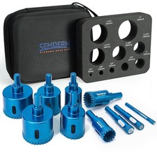 Hole Saw Kit Tile Hole Saw Kit 10 PCS Serrated Brazing Core Drill Bit Set