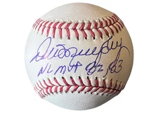 Dale Murphy Signed Rawlings Official MLB Baseball Beckett NL MVP 82, 83