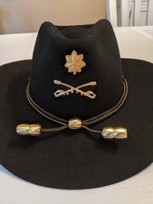 US Army Cavalry Hat by Master Hatters of Texas with Cords and Insignia Sz 7 1/2