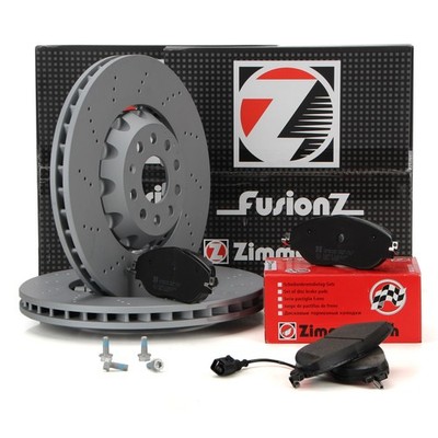 Zimmermann FORMULA Z Bremsscheiben Beläge für VW GOLF 7 8 GTI R AUDI S3 8V vorne