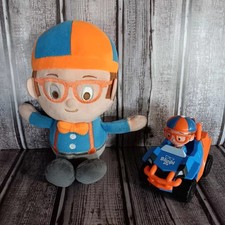 Blippi 9" Plush Toy And Mini Mobile Toy Vehicle