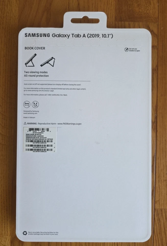 Samsung Book Cover for Samsung Galaxy Tab A 10.1 - Black (2019) (EF-BT510) NEW™ - Image 3 of 3