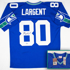 Steve Largent Signed Seattle Seahawks Mitchell & Ness 1985 NFL Jersey (BECKETT)