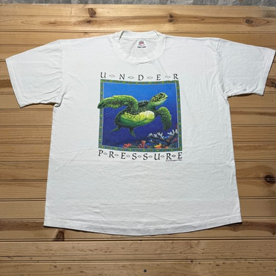 #ad #ad Vintage 1993 Under Pressure Sea Turtle Nature Single Stitch Shirt USA Size 2X $19.99