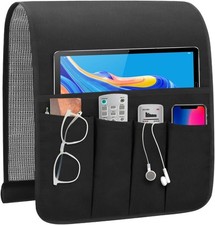 Non-slip Couch Organizer Armchair Caddy Oxford TV Remote Control 35"x12.4" Black
