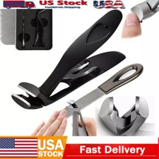 Cumuul ClipMaster Pro Ergonomic Angled Head Senior Toenail Clipper Black New