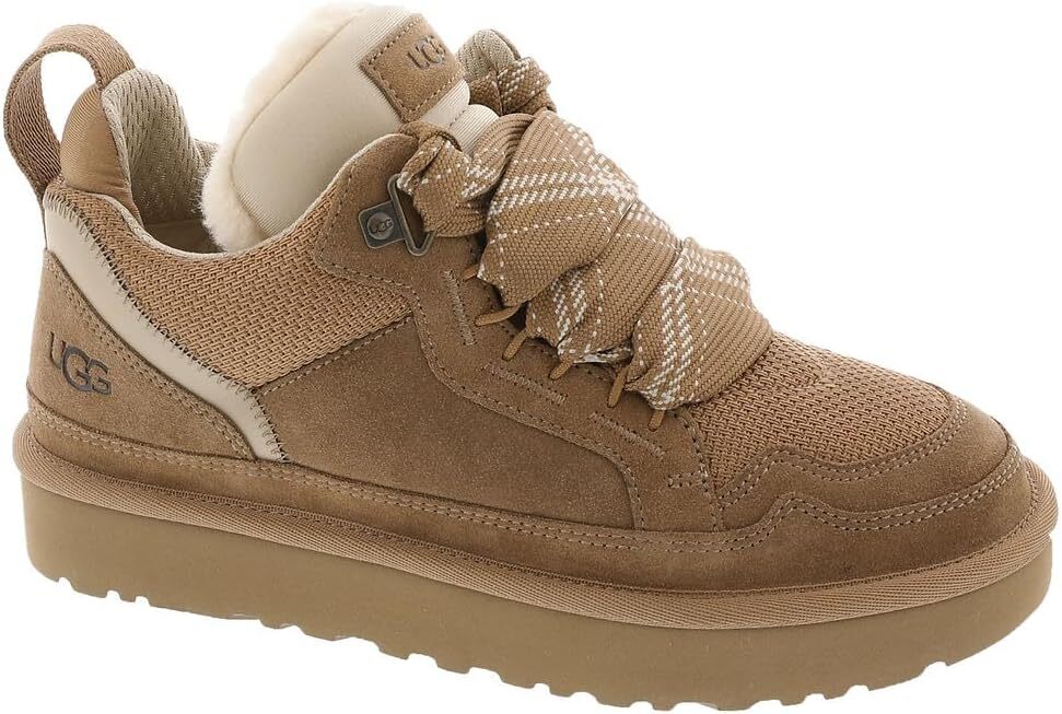 Women's Shoes UGG LOWMEL Suede & Canvas High Top Sneakers 1144032 CHESTNUT