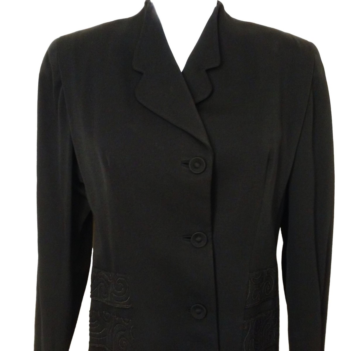 Vintage 40s Blazer Suit Coat -M(8/10) Power Shoulder