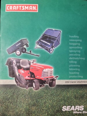 Sears 2002 Craftsman Lawn Garden Tractor Implement Attachments