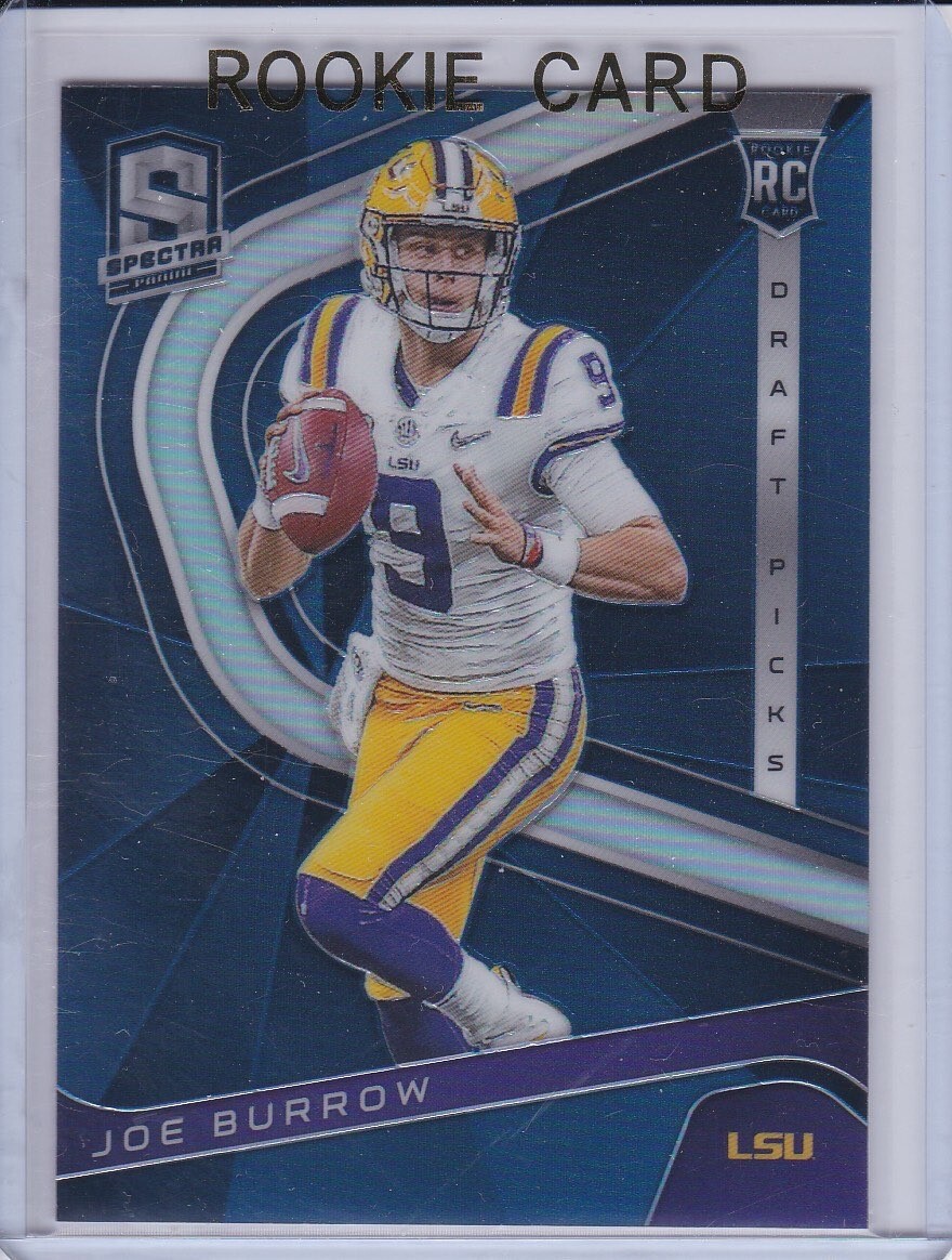 JOE BURROW ROOKIE CARD 2020 Spectra RARE BLUE PRIZMS $$ VARIATION Football  MINT! | eBay