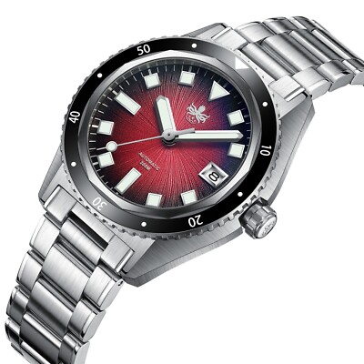 Phoibos Argo 200M PY052D Spiral Sunray Red Automatik Uhr