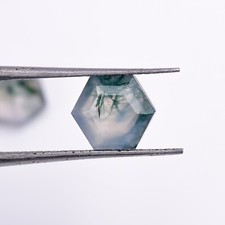 High Quality Moss Agate Faceted Cut Hexagon Shape 5X5mm Loose Gemstone 1 Ct.