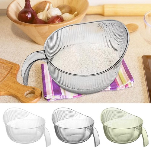 1x Multi Use Rice Washing Vegetable Fruit Strainer Bowl Rice Washer Bowl - Picture 10 of 15