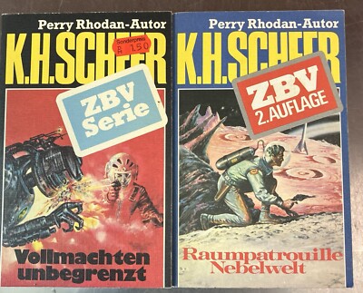 LOT of 2 K H Scheer-ZBV Paperback #10 & 16 1978 PERRY RHODAN AUTHOR PABEL SCFI