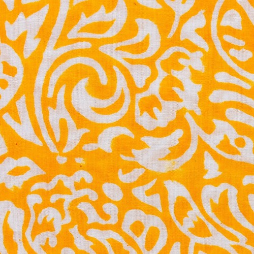10Yards Hand Block Printed Yellow Color Cotton Woven Eco Friendly Running Fabric - Picture 3 of 5