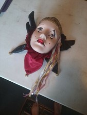 Harlequin Masquerade Mardi Gras Jester Head