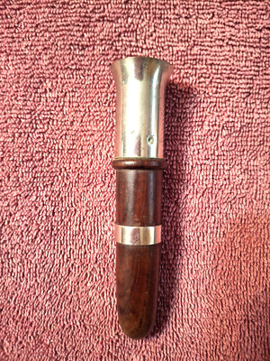 Vintage ELAM FISHER TONGUE PINCHER HORN BELL With METAL REED Rosewood Duck CALL