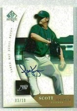 2005 Upper Deck SP Authentic Scott Kazmir Autograph Auto Gold #3/10