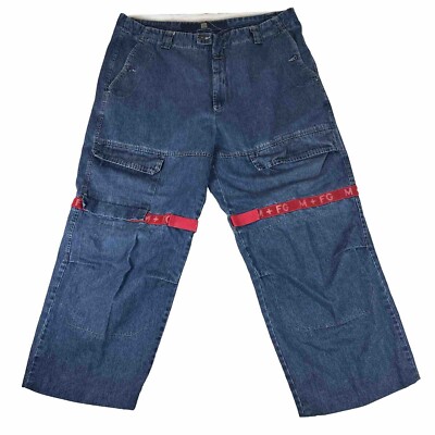 Le Jean De Marithe Francois Girbaud Baggy Shuttle Strap Denim Jeans 42M  42x30