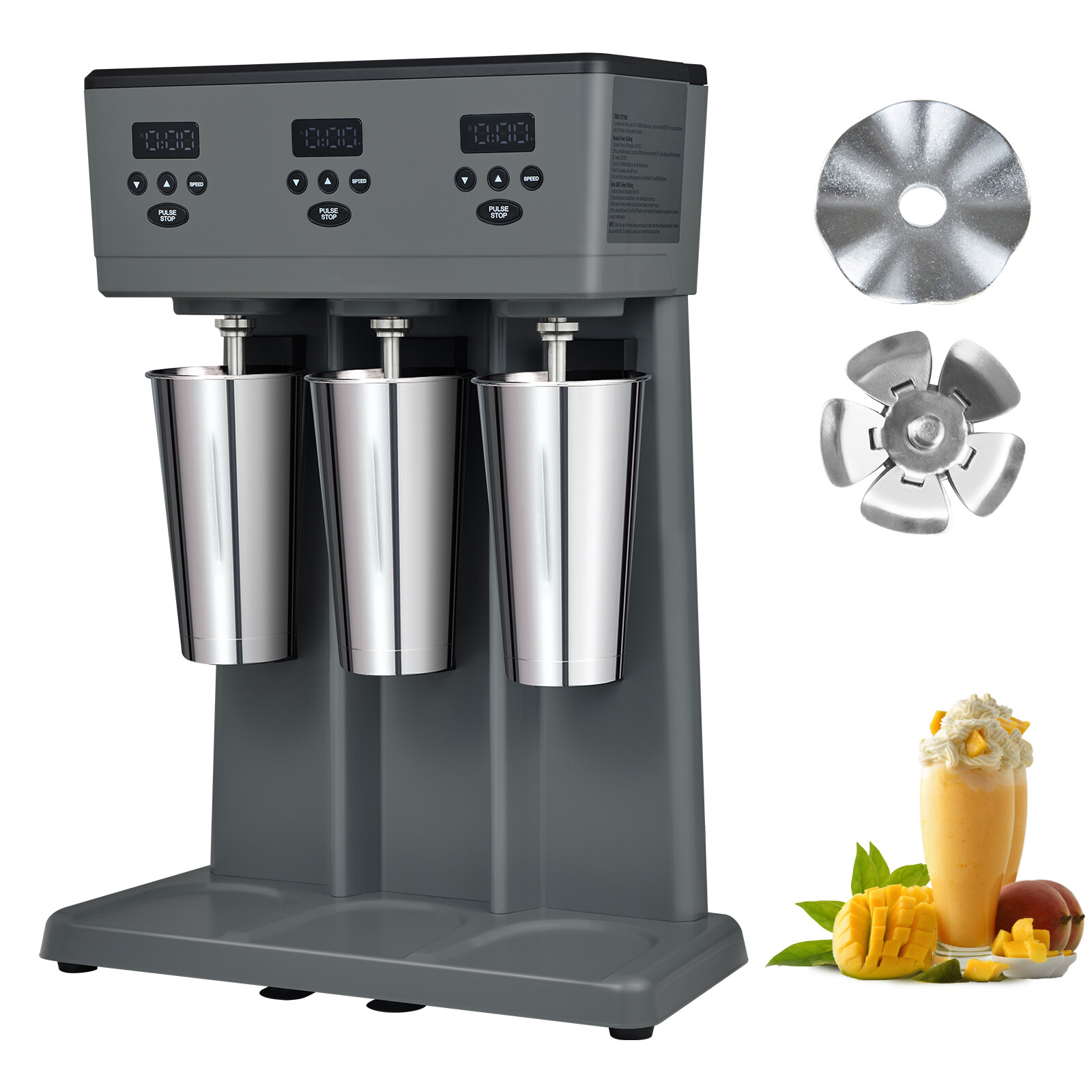 Electric Milkshake Maker Mixer Machine Triple Head Drink Ble