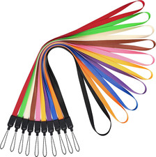 10 Pack Lanyards 10 Colors Neck Lanyard,For Pen Cellphone Whistles ID Badges Hol