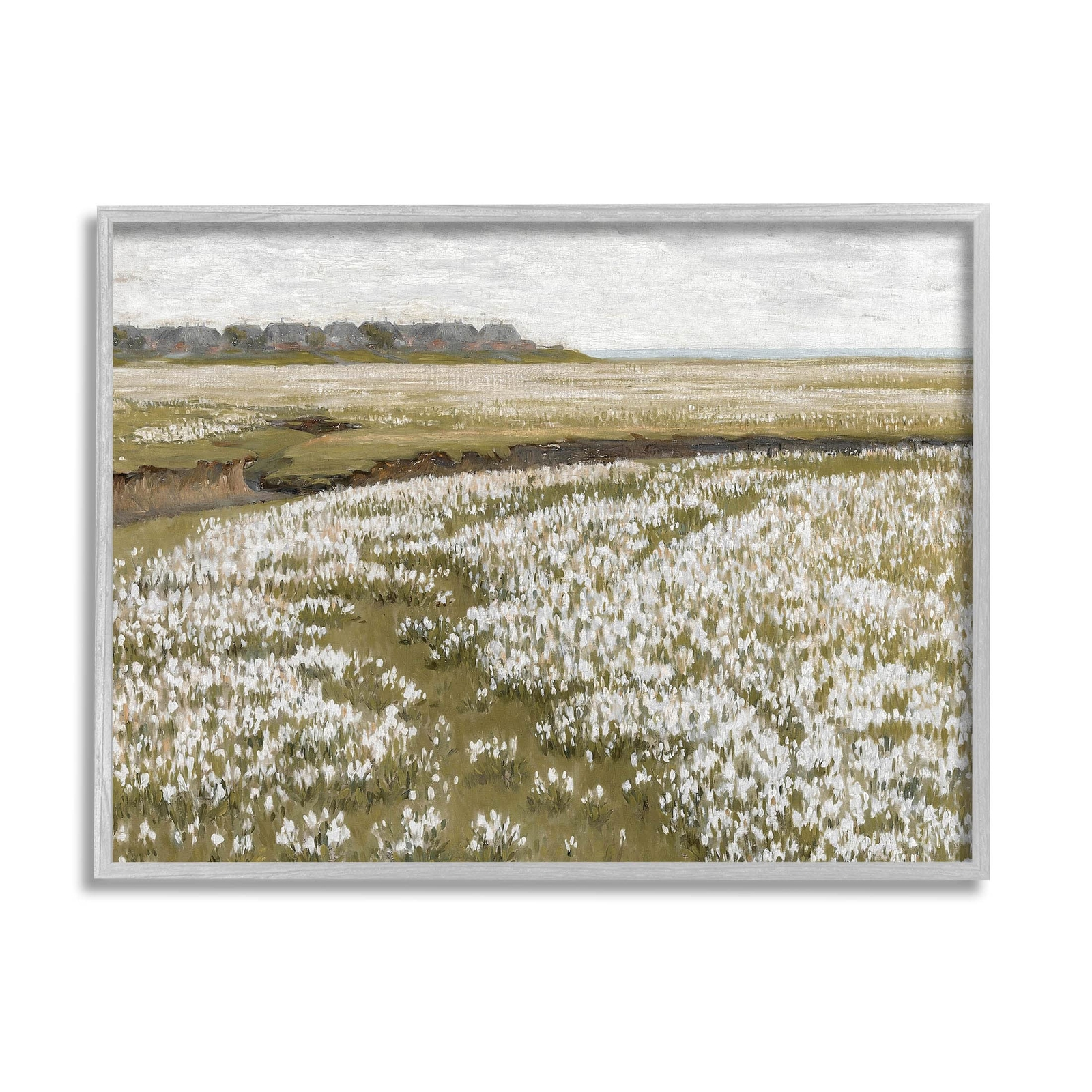 Flower Meadow Landscape Giclee Framed Wall Art, Design by Lettered and Lined