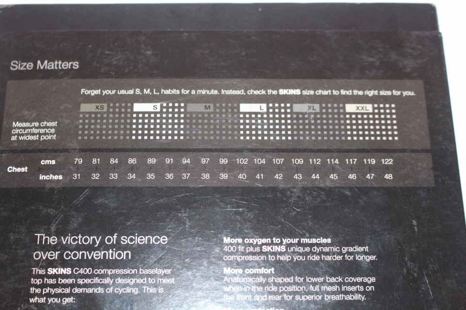 SKINS Cycle C400 Men's Compression Long Sleeve Top Baselayer Size S WHITE  NEW - Image 3 of 4