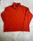 Lands End 1/4 Zip Polartec Fleece Men’s XL Orange EUC