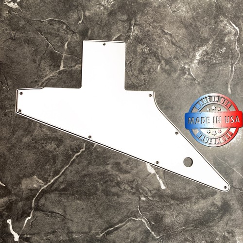 New 3 Ply White/Black/White WIDE BEVEL Pickguard for Gibson Explorer OPTION 1 - Picture 2 of 11