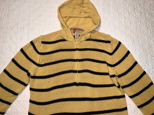 Jones New York Country Cotton ZIPPER HOODED Pullover schwarz gold gelb gestreift XL - Bild 5 von 8
