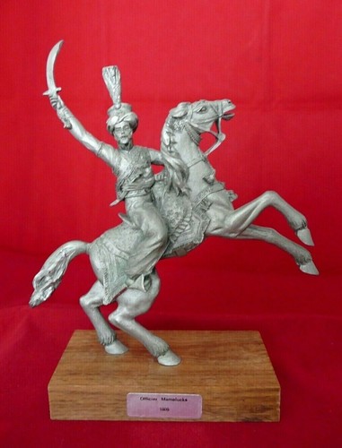 Figurine En étain Les Étains Du Prince : Officier Mameluck à Cheval, 1er Empire 1809, Signée, Sans Boîte