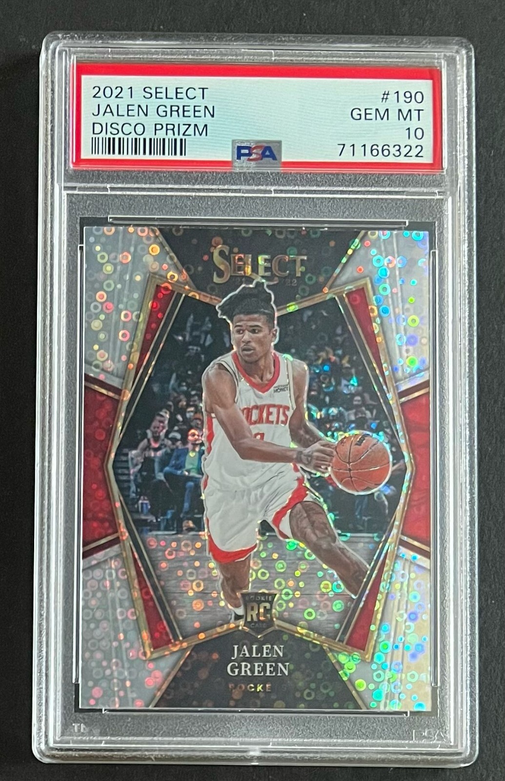 PSA 10 GEM MINT 2021-22 Select Jalen Green Disco Prizm Premier Rookie SP #190