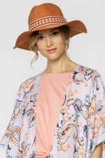 Do Everything in Love Women Multicolor Aztec Band Straw Beach Sun Panama Hat