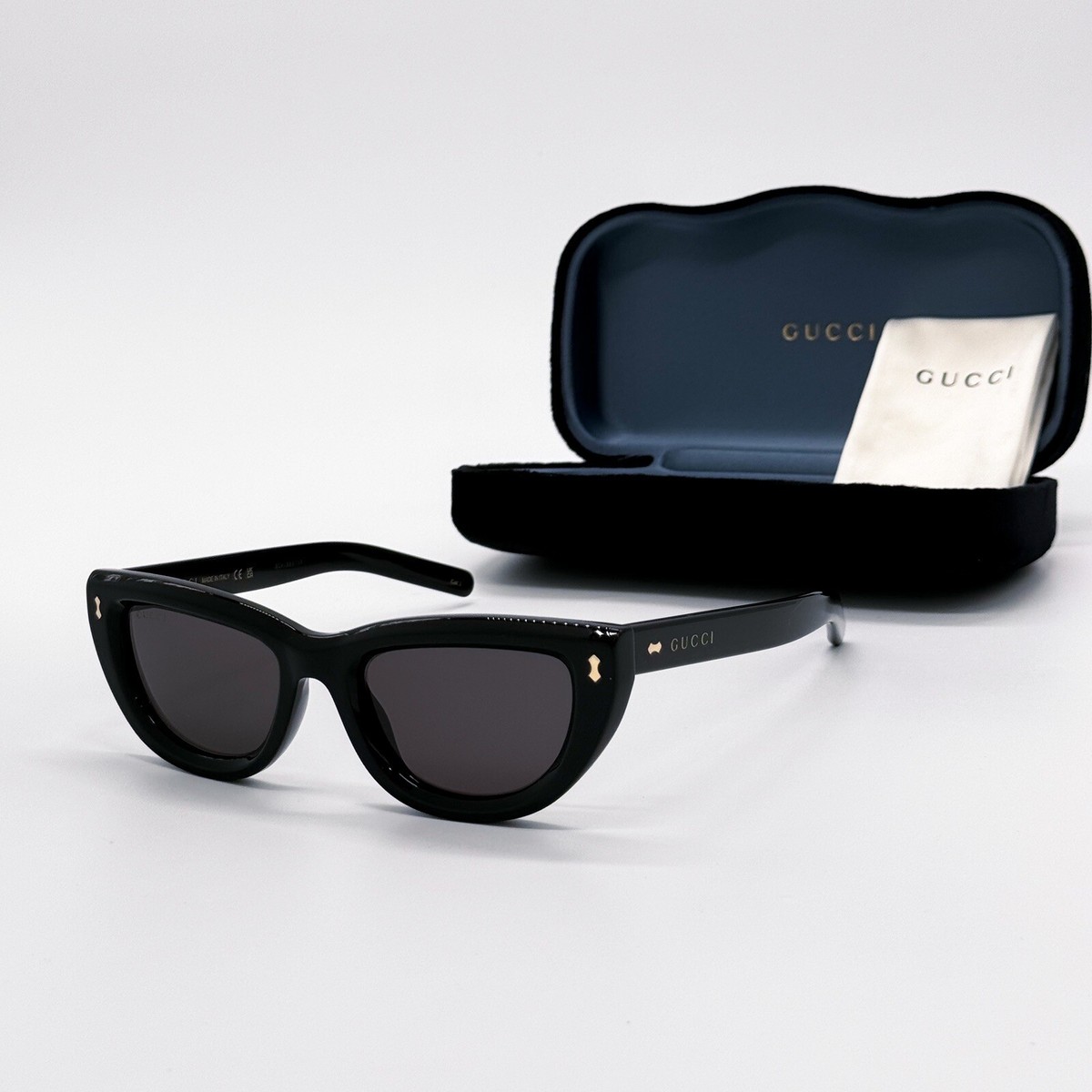 メガネ GUCCI Gucci - GG1521O - 001 BLACK BLACK TRANSPARE Gucci GG1521O 001 Eyeglasses Shiny Black - eye-oo.com