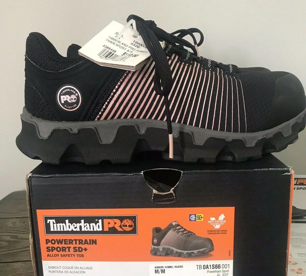 Timberland Pro Women s Powertrain Sport SD Shoe Alloy Safety Toe 6 NEW IN BOX