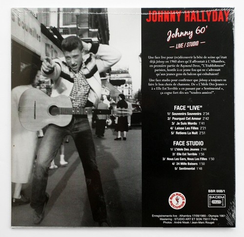 SEALED JOHNNY HALLYDAY Johnny 60'Live/Studio 2017 BBR 00B/1 vinyl + CD 25CM LP - Picture 2 of 2
