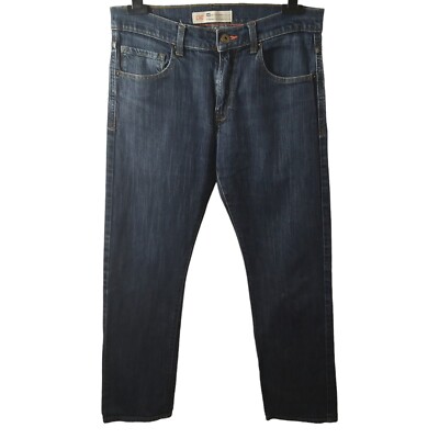 Lee Mens Straight Leg Jeans Blue W32 L28.5 Cotton Denim Straight Fit Zip Fly 