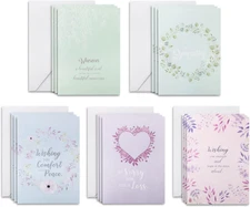 Sympathy Cards, 15 Pcs, 7" X 10", Sympathy Cards Assortment Box with Envelopes