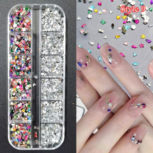 1 Box 3D Manicure Rhinestones Nail Decoration DIY Nail Art Charms Accessories - Picture 18 of 27