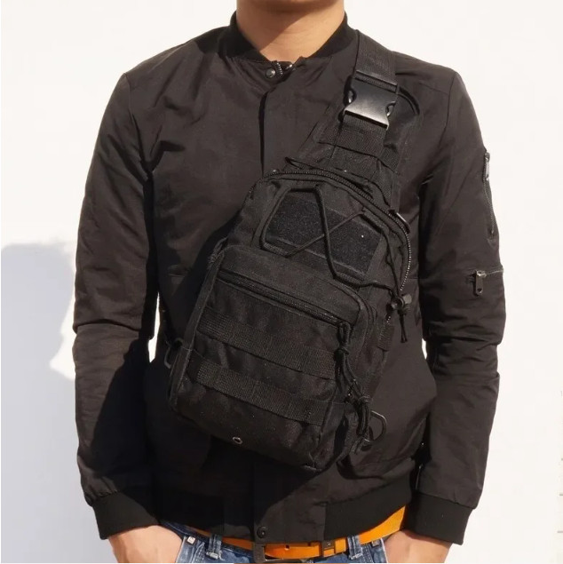 Outdoor Tactical Sling Bag Military MOLLE Crossbody Pack Chest Shoulder Backpack
