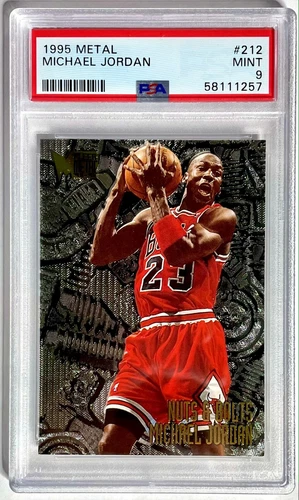 1995 95/96 FLEER METAL NUTS & BOLTS MICHAEL JORDAN CARD PSA 9 MINT #212