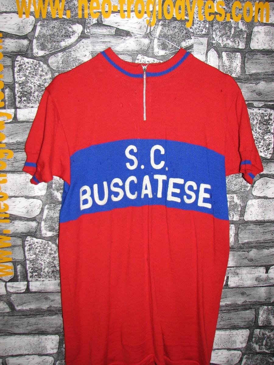 Maillot Cyclisme Vintage Français G.S ST. JOSEPH - MONZA, Laine, époque Eroica, Taille L