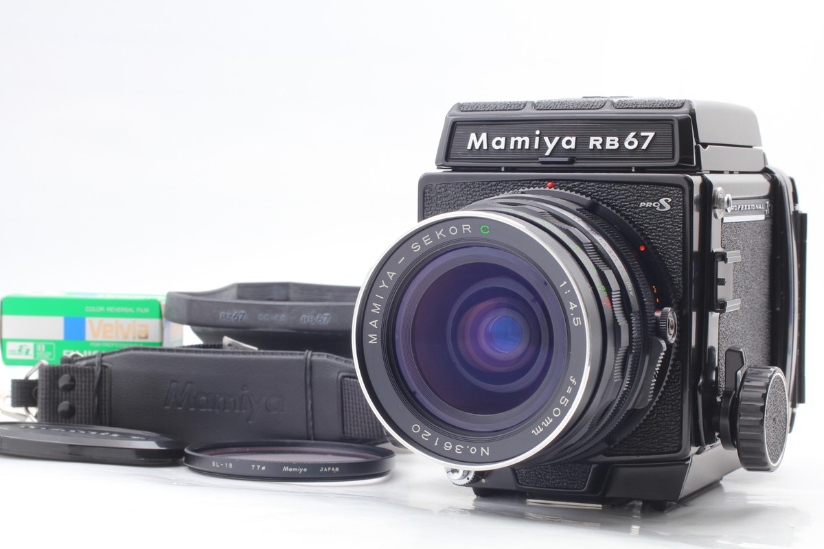 Near MINT] Mamiya RB67 Pro S Sekor C 50mm f/4.5 Lens + 120 Film 