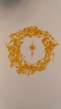 50 Yellow Mini Twist Pin Lights For Ceramic Christmas Tree & Yellow Aurora Star