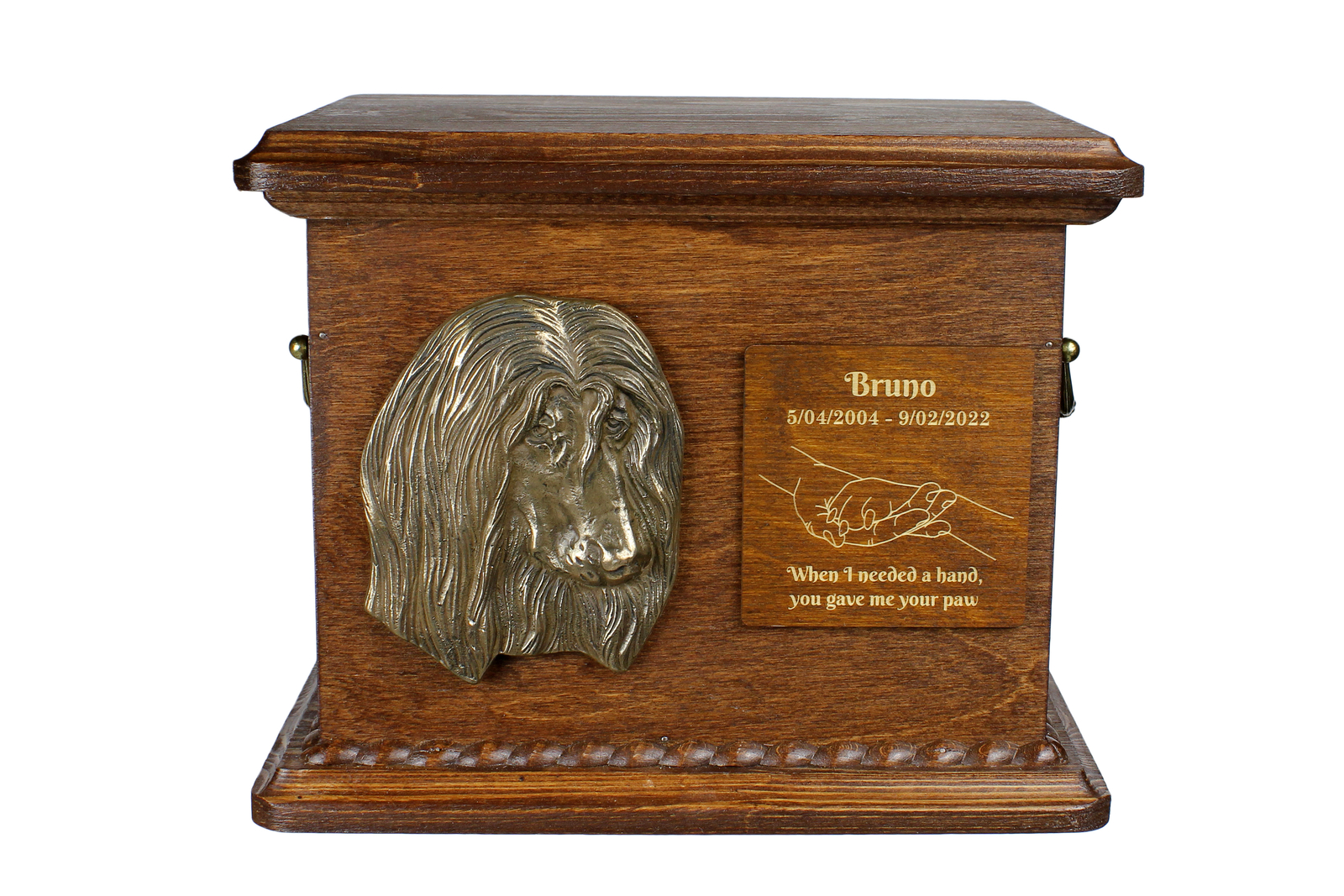 Mastino afgano urna con targa con cane Art-Dog